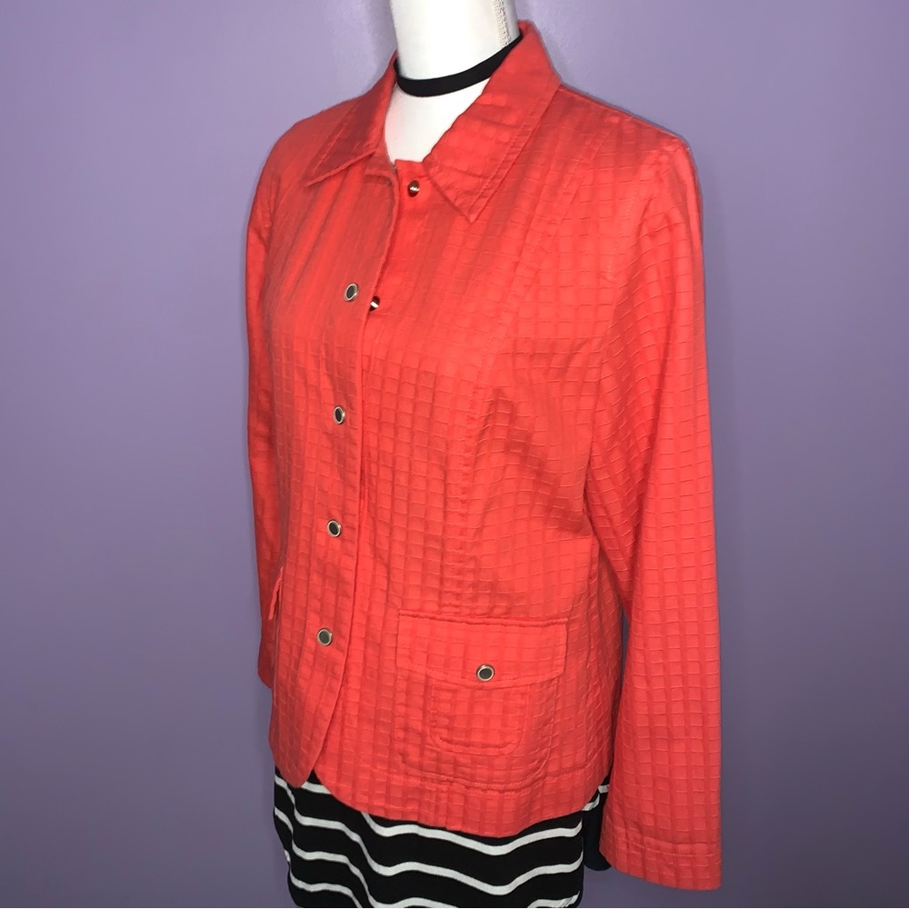 Vintage Coldwater Creek Orange Textured Jacket - Picture 7 of 13